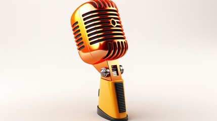 Microphone on isolated white background.