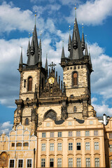 Fototapeta na wymiar Tyn church, Prague, Czech republic, travel destination