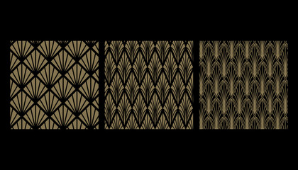 Art Deco Seamless Pattern French Arts Repeated Designs Vector