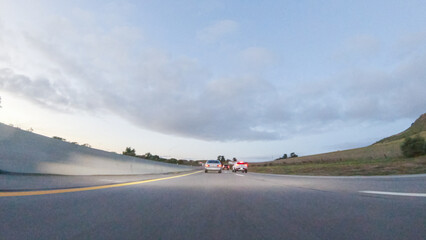 Fototapeta premium Sunset Drive on HWY 101 Near Pismo Beach