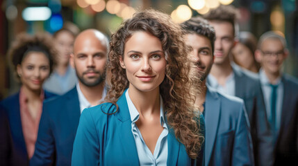 Obraz premium Young Successful Team that likes to Work Together with Employees Generative AI Digital Art Background Illustration Wallpaper Magazine Journal Poster