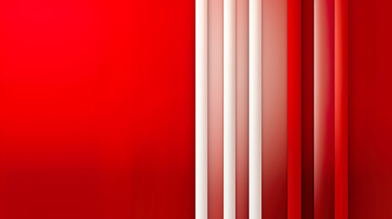 minimalistic white on red background (Generative AI) - obrazy, fototapety, plakaty
