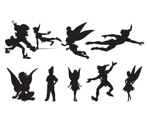 Peter Pan svg, Peter Pan Bundle, Peter Pan cut file, Peter Pan Silhouette, Peter Pan vector, Peter Pan vector clipart, Peter Pan cricut