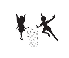 Peter Pan cut file, Peter Pan Silhouette, Peter Pan vector, Peter Pan vector clipart, Peter Pan cricut
