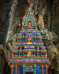 Fototapeta premium Gopuram inside Batu Caves Temple