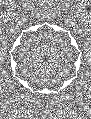 Mandala Adult Intricate Coloring Page Zentangle