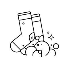 Isolated pair of cleaned socks icon Vector