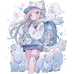  Little girl on a pastel world adventure outfits