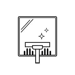 Isolated clean and shiny mirror icon Vector