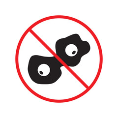 Forbidden egg vector icon. Warning, caution, attention, restriction, label, ban, danger. No eggs flat sign design pictogram symbol. No egg icon UX UI