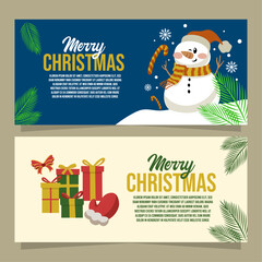 Christmas banner greeting design template