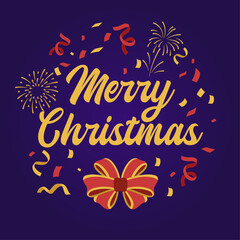 Merry Christmas greeting card design