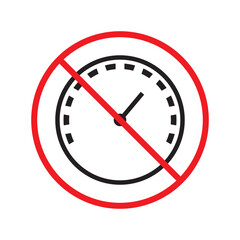 Forbidden Prohibited Warning, caution, attention, restriction label danger. Vector meter flat icon. Gauge vector icon. Do not use Speedometer measurement sign. Gauge symbol pictogram UX UI