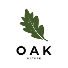 oak leaf logo vector illustration template graphic design