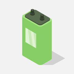 Battery isometric