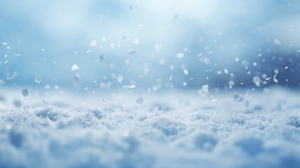 Realistic Photo of Snow Blurred Background
