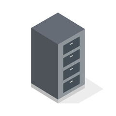 Cabinet for documents isometric