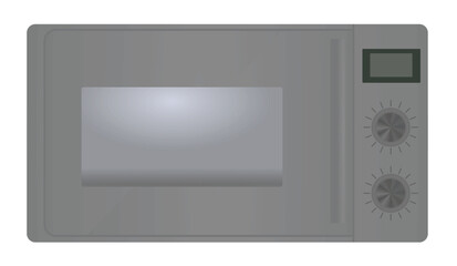 Grey microwave icon. vector illustration