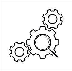 With its magnifying glass design, it symbolizes the power of search engines in navigating the vast online landscape. Eps 10
