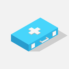 Medical suitcase isometric
