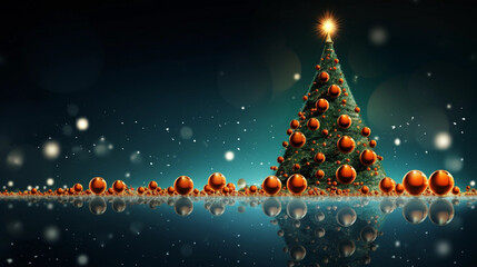 Christmas decoration on blue background