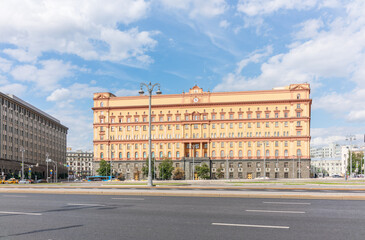 The main office of The Federal Security Service in Moscow, Russian Federation - obrazy, fototapety, plakaty