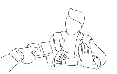  Bribe. Refusal. One line