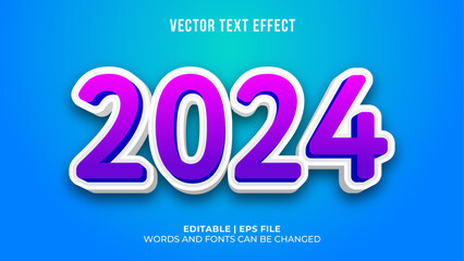 editable 2024 text effects