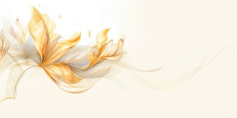 Fototapeta na wymiar Beautiful abstract gold pencil drawing floral design background. beautiful Generative AI AIG32