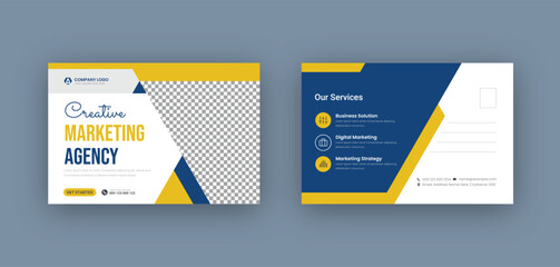 Corporate postcard design template