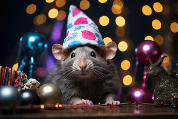 Obraz premium Maus Silvesterfeier