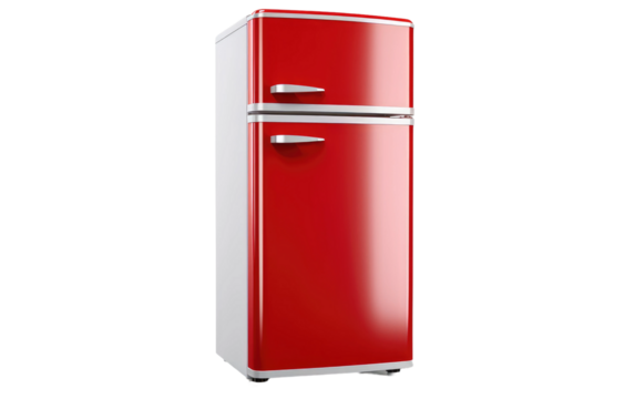 Modern Living with the Sleek Refrigerator on a Clear Surface or PNG Transparent Background.
