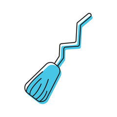 Isolated witch broom magic icon Vector