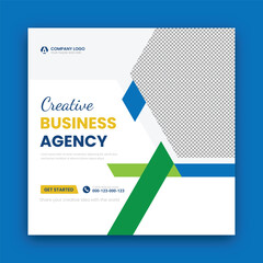 Digital marketing and corporate social media post template or Web banner