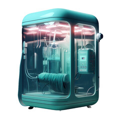 A Realistic View of Self Sterilizing Medical Equipment on a Clear Surface or PNG Transparent Background.