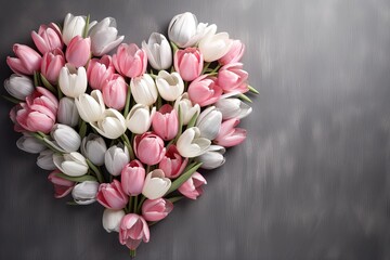 Romantic Heart-shaped Tulip Arrangement for Special Celebrations