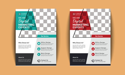 Vector template design for Corporate Brochure, Annual Report, Magazine, Poster, Corporate Presentation, Portfolio, Corporate Flyer, infographic, vector template in A4 size - Vector