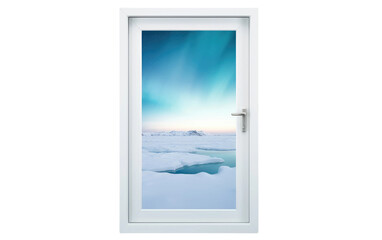 Arctic Aurora Door Beautiful Isolated On a Clear Surface or PNG Transparent Background.