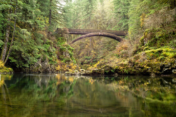 Moulton Regional Park Footbridge, Washington, Taken in Autumn