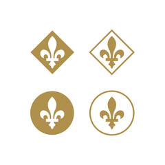 Fleur de lys or lily flower icon isolated on transparent background © sljubisa