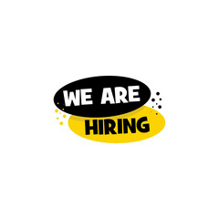 We are hiring logo icon isolated on transparent background
