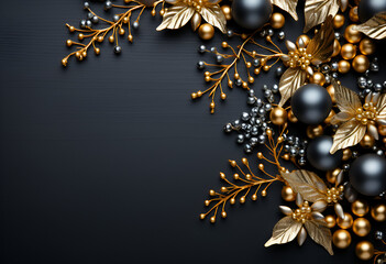 Fototapeta premium Christmas composition. Frame made of snowflakes