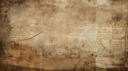 Realistic Photo of Newspaper Paper Grunge Vintage Old Aged Texture Background
 - obrazy, fototapety, plakaty