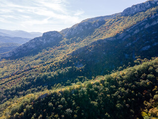 Aerial view of iskar gorge near, Balkan Mountains, Bulgaria