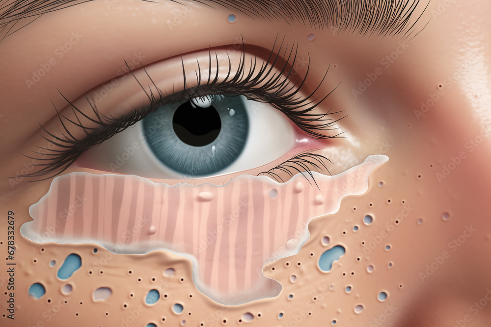 Poster A visual representation of a pore strip in action, pulling away impurities and debris from the pores for a cleaner complexion.