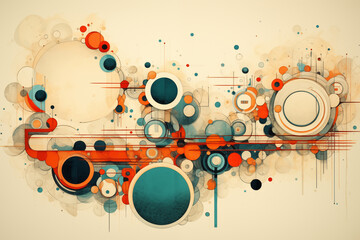 Obraz premium A visual representation of the elements, with earthy tones and fluid forms evoking a natural and organic aesthetic.