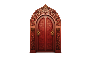 Designed Bollywood Beauty Door Isolated On a Clear Surface or PNG Transparent Background.
