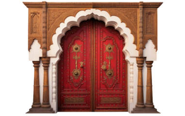 Outstanding Bollywood Beauty Door Isolated On a Clear Surface or PNG Transparent Background.
