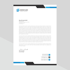 Elegant letterhead template design in minimalist style. Letterhead template in flat style, Modern company letterhead template design