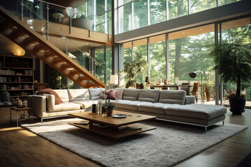Contemporary living room. Real estate. Real estate agency. Real estate agent.	
